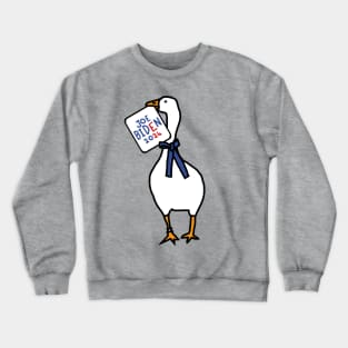 White Goose with Joe Biden 2024 Sign Crewneck Sweatshirt